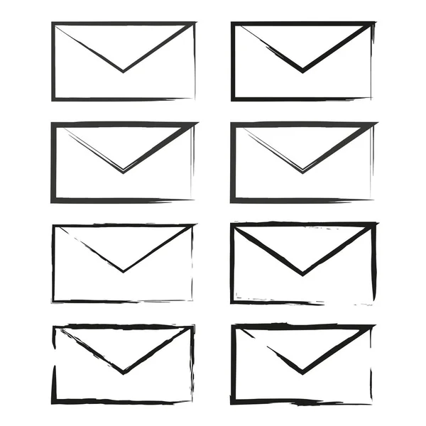 Envelopes Escova Modernos Ótimo Design Para Qualquer Finalidade Conceito Serviço — Vetor de Stock