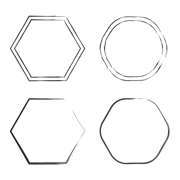 Cadres Exclusifs Figures Ensemble Cadre Circulaire Élément Design Image Stock — Image vectorielle