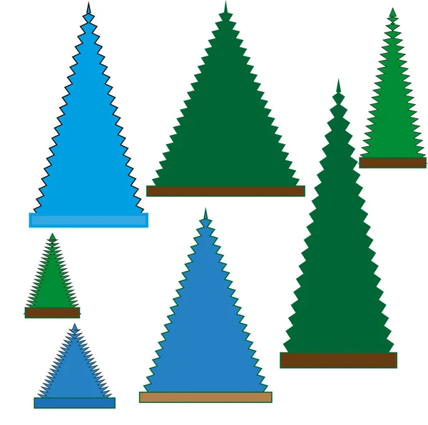 Κώνους Χριστουγεννιάτικων Δέντρων Στοιχείο Σχεδιασμού Διακόσμηση Πάρτι Εικονογράφηση Διανύσματος Εικόνα — Διανυσματικό Αρχείο