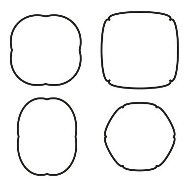 Siyah fırça çerçeveli klasik bir el çizimi. Fırça dokusu. Vektör çizimi. Stok görüntüsü. EPS 10.