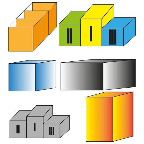 Piédestaux Podium Différents Vitrine Scène Plateforme Géométrique Illustration Vectorielle Image — Image vectorielle