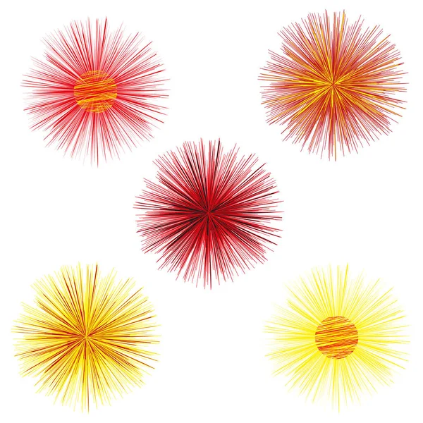 Сонячна Куля Пухнаста Стиль Мультфільму Векторні Ілюстрації Стокове Зображення Епс — стоковий вектор