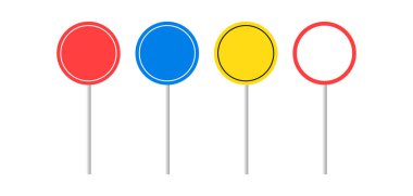 Boş yol işaretli simge. Vektör çizimi. Stok görüntüsü. EPS 10.