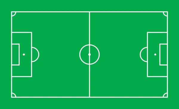 Yukarıdan futbol sahası. Futbol yarışması sembolü. Takım sporu. Vektör çizimi. Stok görüntüsü. EPS 10.