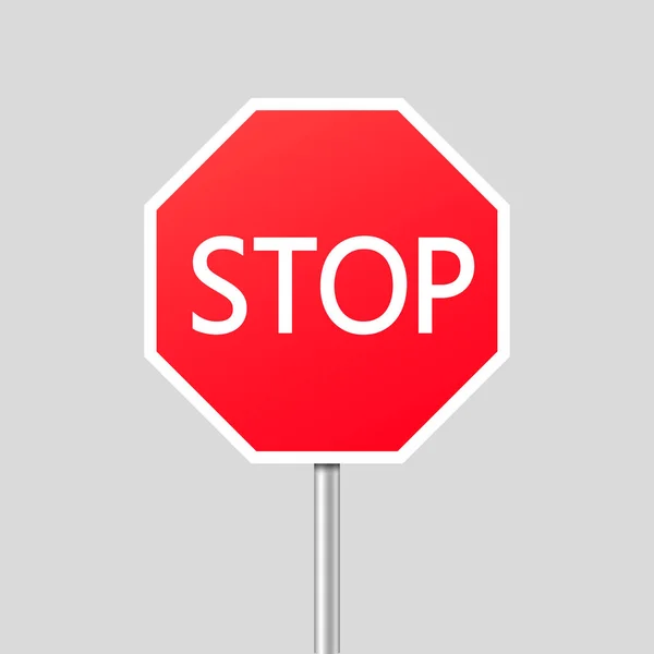 Red Stop Sign Vector Illustration Stock Image Eps — Archivo Imágenes Vectoriales
