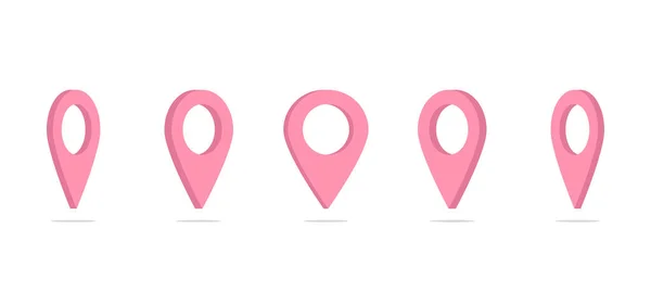 Pink Pins Бизнес Набор Иконок Знак Векторная Иллюстрация Фондовый Имидж — стоковый вектор