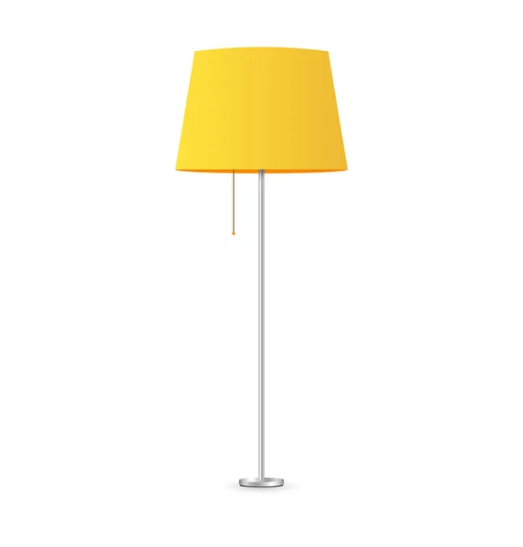 Gele Vloerlamp Voor Decoratie Ontwerp Vector Illustratie Afbeelding Voorraad Eps — Stockvector