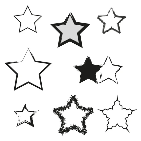 Cepillo Estrella Estilo Acuarela Textura Grunge Ilustración Vectorial Imagen Stock — Vector de stock