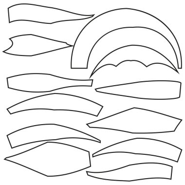 Modern farklı katmanlar. Farklı katmanlara sahip modaya uygun düz set. Vektör çizimi. Stok görüntüsü. EPS 10.