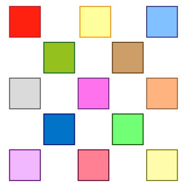 Colored squares in abstract style. Creative seamless pattern. Digital space. Vector illustration. stock image. EPS 10.