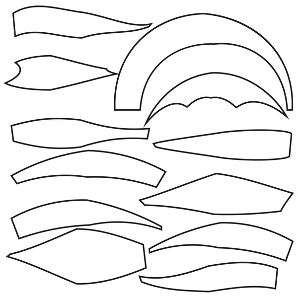 Modern Different Layers Figure Trendy Flat Set Different Layers Figure — Stockový vektor