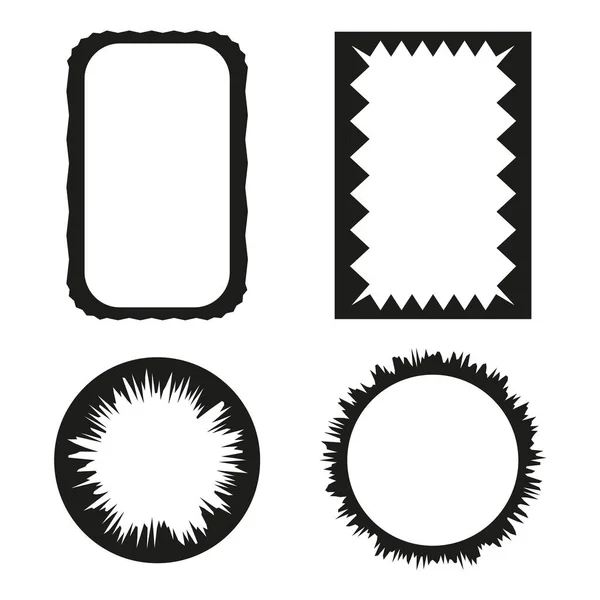 Set Frames Simple Frames Sketch Style Vector Illustration Stock Image — Archivo Imágenes Vectoriales