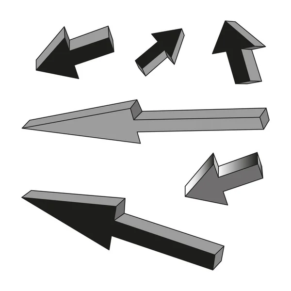 Different Arrows Vector Illustration Stock Image Eps — Vetor de Stock