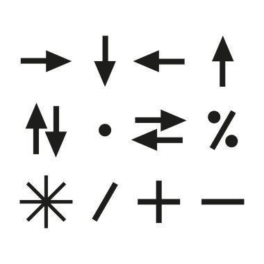 Siyahi matematiksel. Bilim simgesi seti. Vektör çizimi. Hisse senedi. EPS 10.