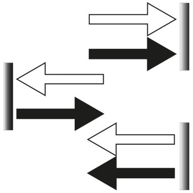farklı oklar. Vektör çizimi. Hisse senedi. EPS 10.