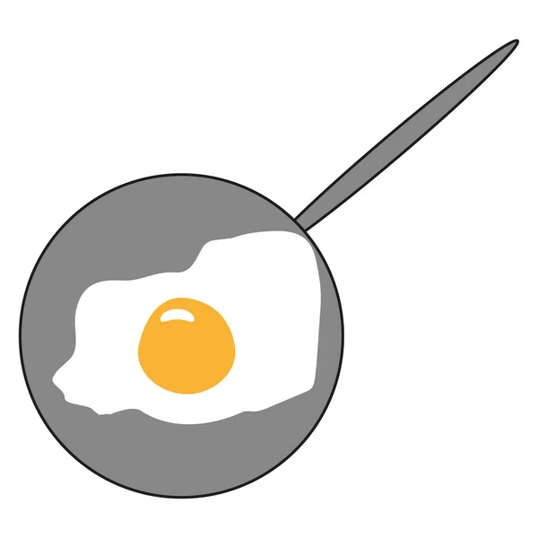 Cartoon Fried Egg Vector Illustration Stock Image Eps — 图库矢量图片