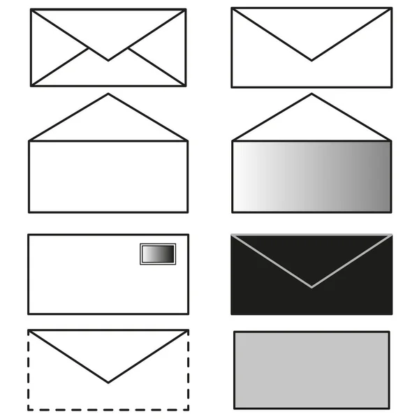 Envelope Icons Set Business Vector Icon Email Icon Vector Illustration — Stok Vektör