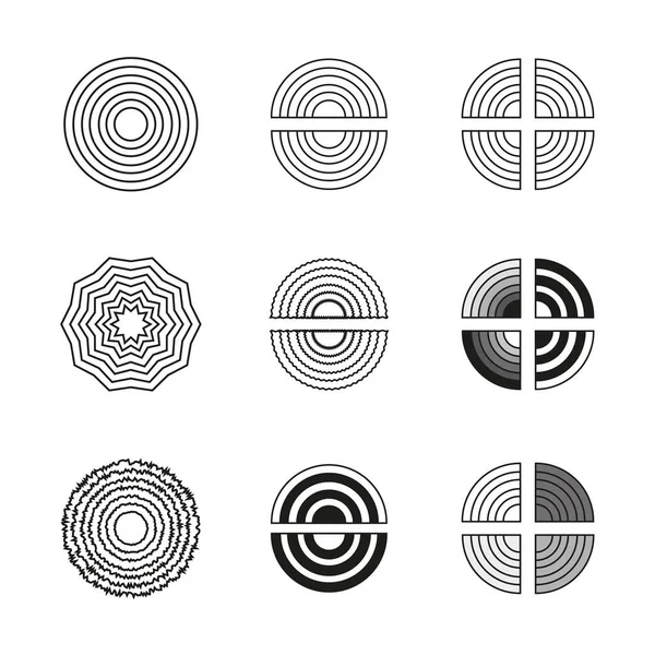 Circle Icons Vector Illustration Stock Image Eps — Vetor de Stock