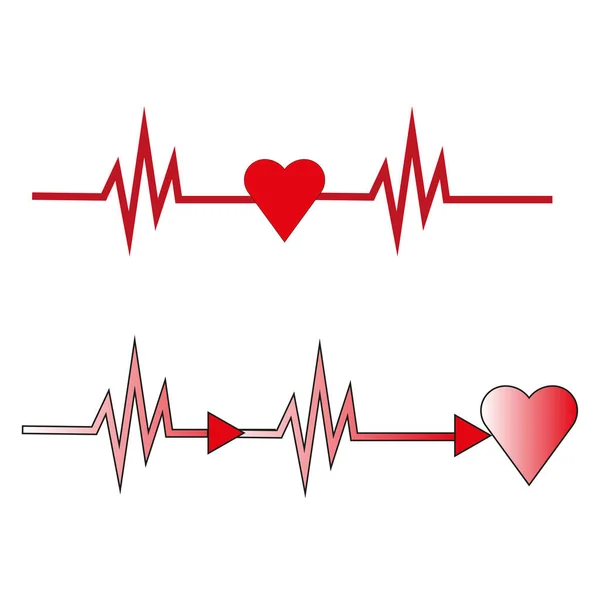 Heart Pulse Medicine Healthcare Concept Vector Illustration Stock Image Eps — Vetor de Stock