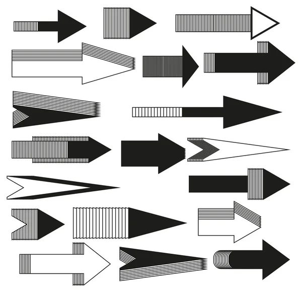 Verschiedene Pfeile Vektorgrafik Archivbild Eps — Stockvektor