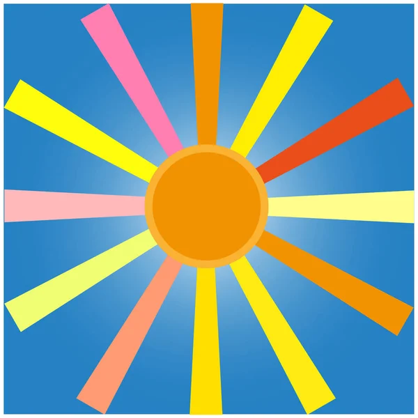 Мультяшное Солнце Комический Рисунок Векторная Иллюстрация Изображение Акции Eps — стоковый вектор