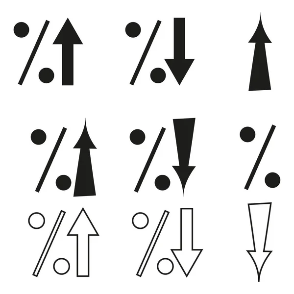 Arrow Percentage Percent Sign Vector Illustration Stock Image Eps — ストックベクタ