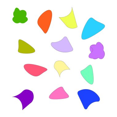 Doodle Geometrik elementi. Basit noktalar dekoratif elementler. Vektör çizimi. Hisse senedi. EPS 10.