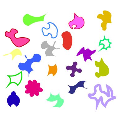 Doodle Geometrik elementi. Basit noktalar dekoratif elementler. Vektör çizimi. Hisse senedi. EPS 10.