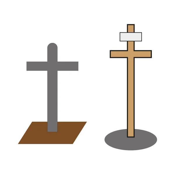 Cross Symbol Vector Illustration Stock Image Eps — Vetor de Stock