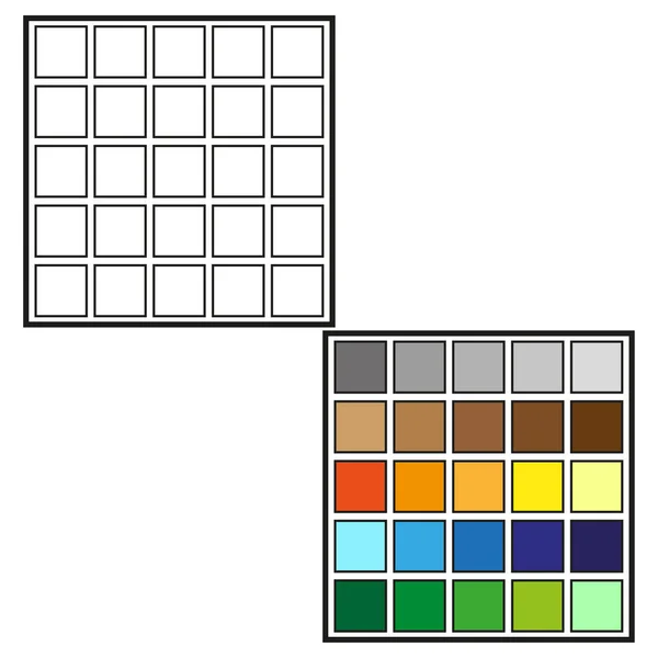 Icon Square Colored Cells Icon Colorful Background Vector Illustration Stock — Vetor de Stock