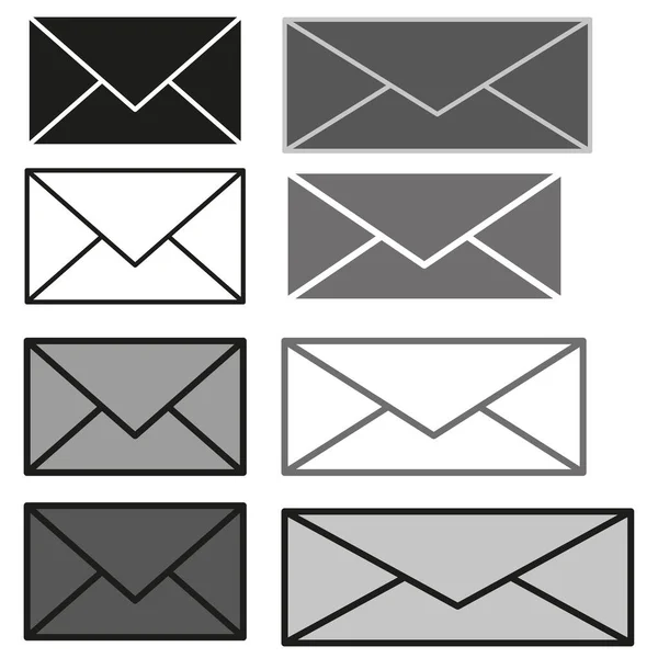 Envelopes Icons Set Email Icon Vector Illustration Stock Image Eps — Vetor de Stock