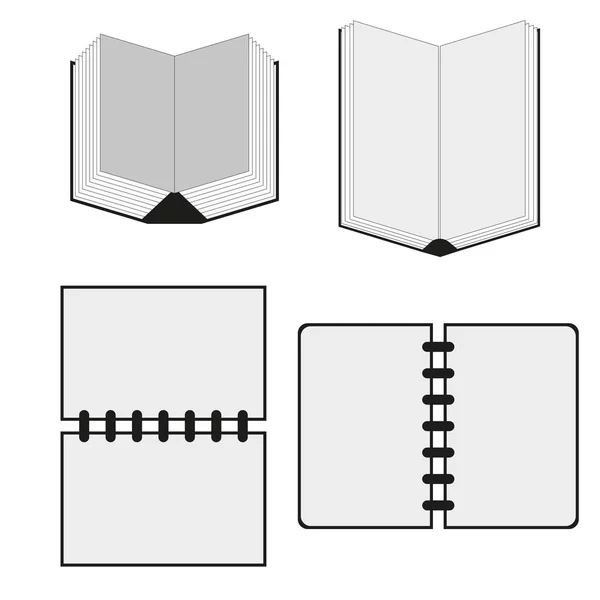 Books Icons Set Side View Vector Illustration Stock Image Eps — 스톡 벡터
