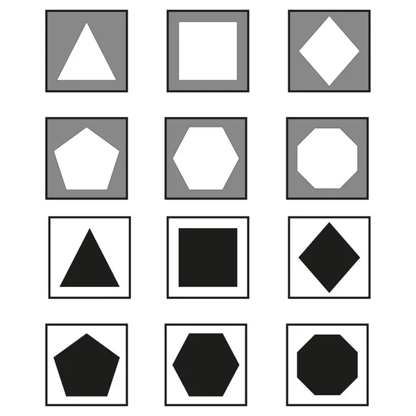 Різні Геометричні Фігури Геометричний Елемент Векторні Ілюстрації Стокове Зображення Епс — стоковий вектор
