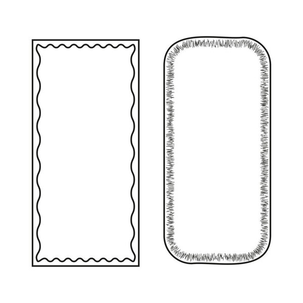 черные разные рамки. Винтажный набор для рисования. Симпатичное прошлое. Элемент дизайна. Векторная иллюстрация. фондовый имидж. EPS 10.