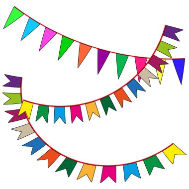 Flama çelenkleri. Vektör çizimi. Stok görüntüsü. EPS 10.