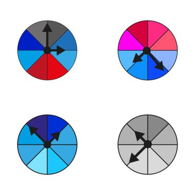 Saat çemberi sektörü. Saat. Vektör çizimi. Stok görüntüsü. EPS 10.
