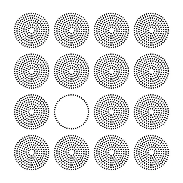 Circles Dots Set Pop Art Dot Design Element Vector Illustration — Vector de stock