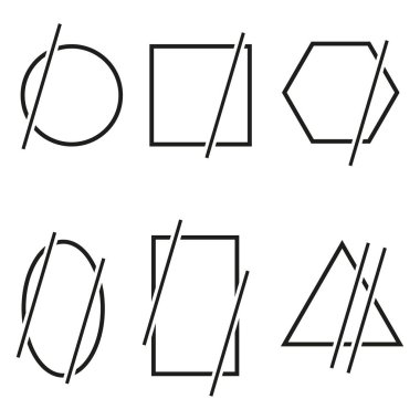 Geometrik şekiller çizgileri aştı. Vektör çizimi. Stok görüntüsü. EPS 10.