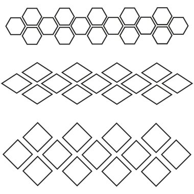 Honeycomb different shapes. Honeycomb structure. Vector illustration. stock image. EPS 10.