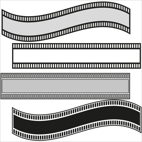 Retro Film Reel Video Frame Icon Vector Illustration Stock Image — Stok Vektör