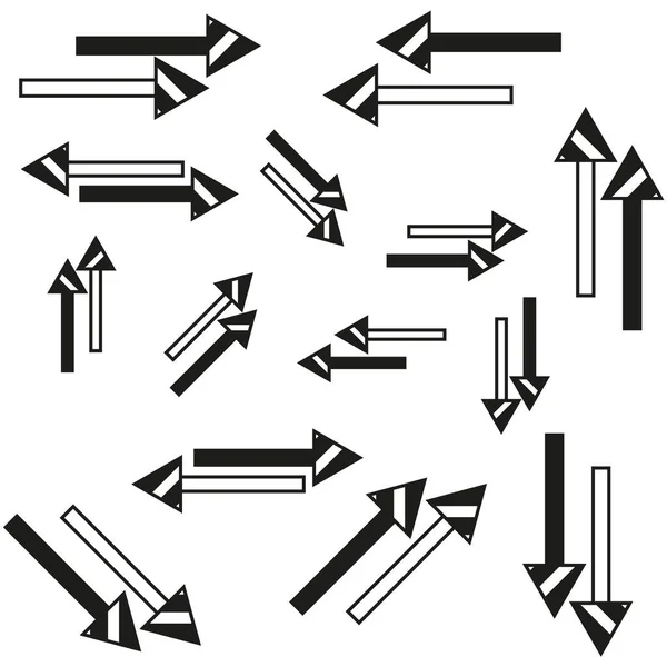 Set Straight Arrows Different Sides Vector Illustration Stock Image Eps — 스톡 벡터