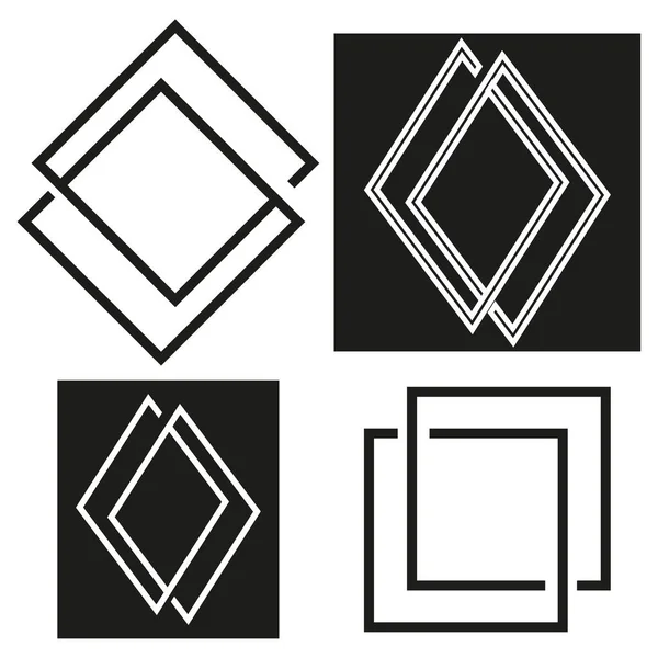 Trendy Line Geometric Shapes Art Pattern Decoration Element Background Vector — Vetor de Stock
