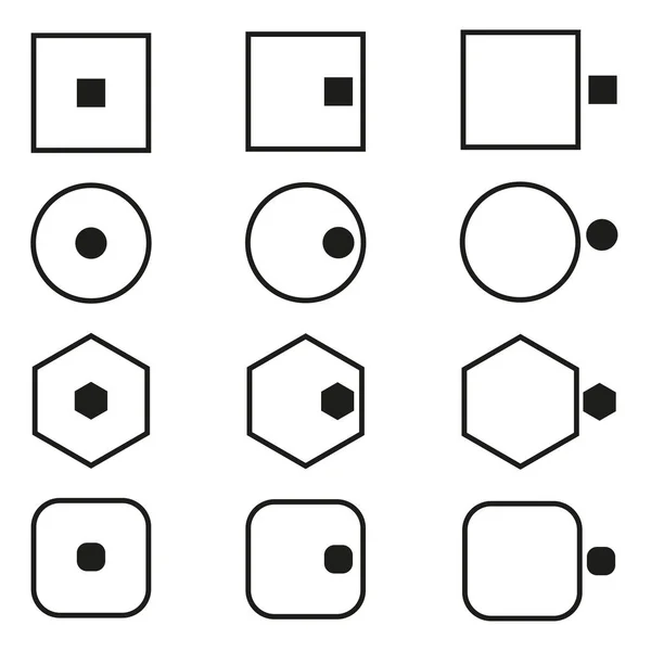 Επίπεδες Γραμμές Γεωμετρικά Σχήματα Εικονογράφηση Διανύσματος Στοκ Εικόνα Eps — Διανυσματικό Αρχείο
