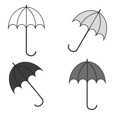 Umbrella icons. Security protection concept. Vector illustration. stock image. EPS 10.