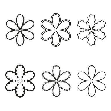 Flowers icons. Summer motif. Vector illustration. stock image. EPS 10.