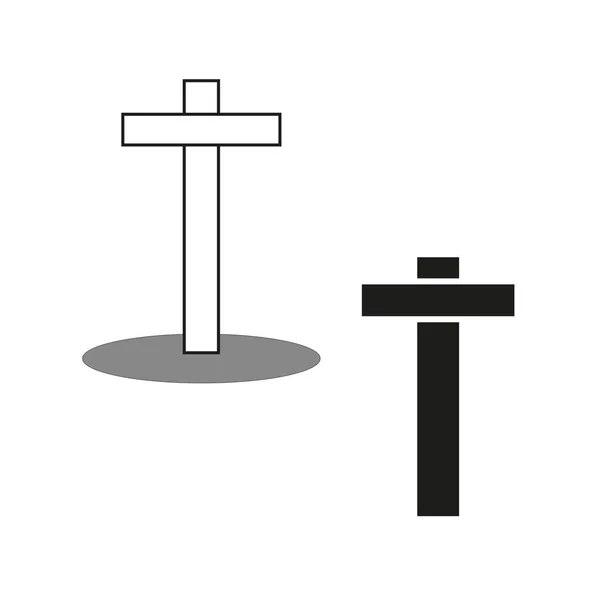Religious Crosses Cross Symbol Vector Illustration Stock Image Eps — Stockvektor