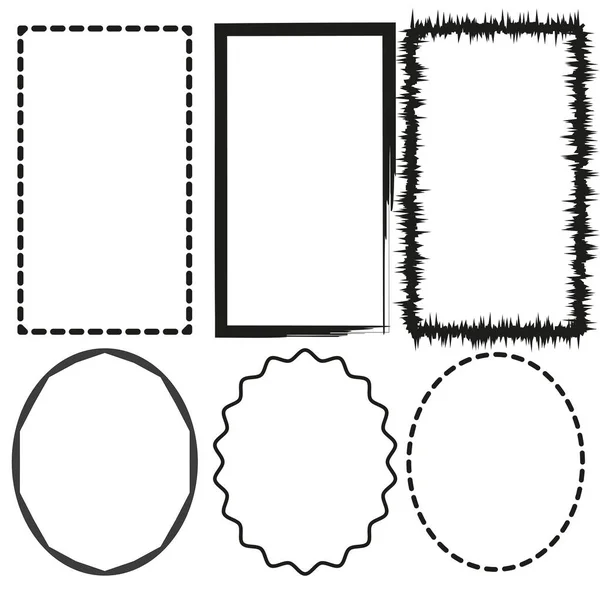 Collection Brush Frame Vector Illustration Stock Image Eps — 图库矢量图片