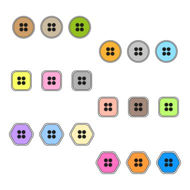 different buttons for clothes. Vector illustration. stock image. EPS 10.