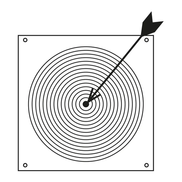 Arrow target in flat style. Vector illustration. stock image. EPS 10.