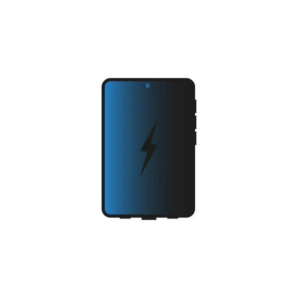 Black Tablet Charging Electric Power Vector Illustration Stock Image Eps — 스톡 벡터